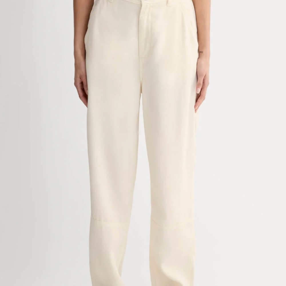 EVERLANE Cream Tailored Pants